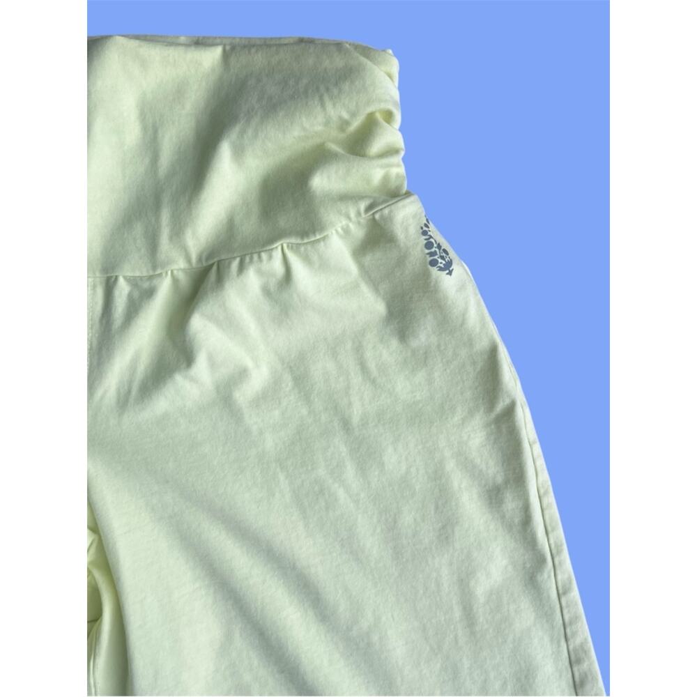 Free people fp movement high waisted jersey biker shorts large light yellow lime - Picture 2 of 7